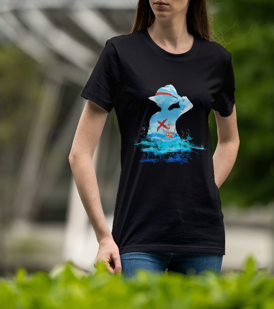 One Piece Strawhat Pirate Ship Adventure On Sea T-Shirt