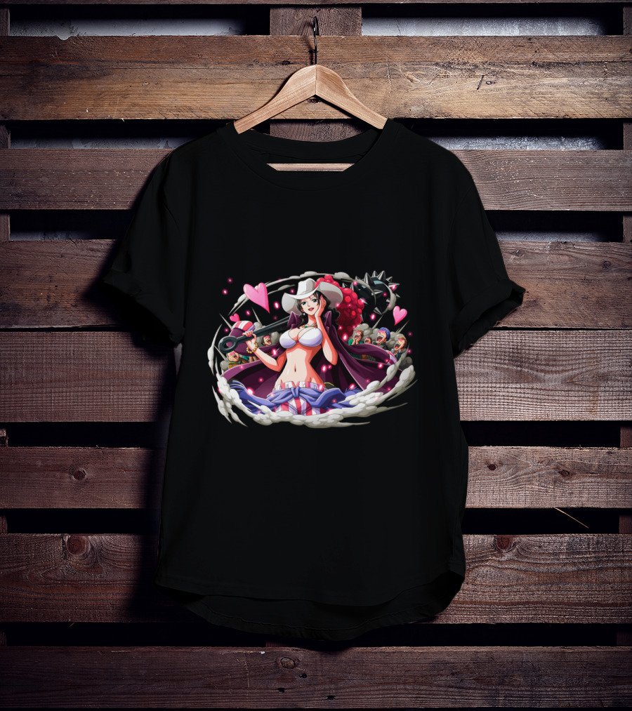 Alvida Pirates Heart Design One Piece Characters T-Shirt