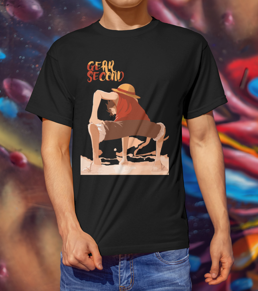 Gear Second Luffy Stance Iconic Anime Character Pose T-Shirt
