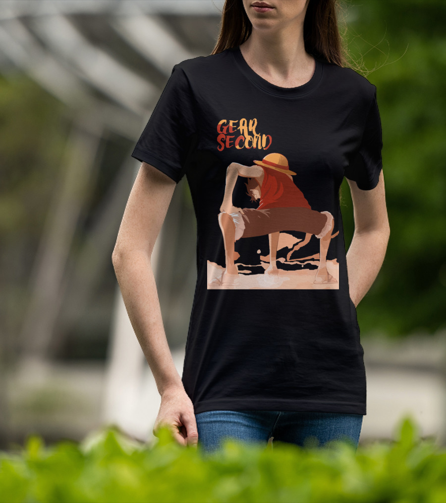 Gear Second Luffy Stance Iconic Anime Character Pose T-Shirt