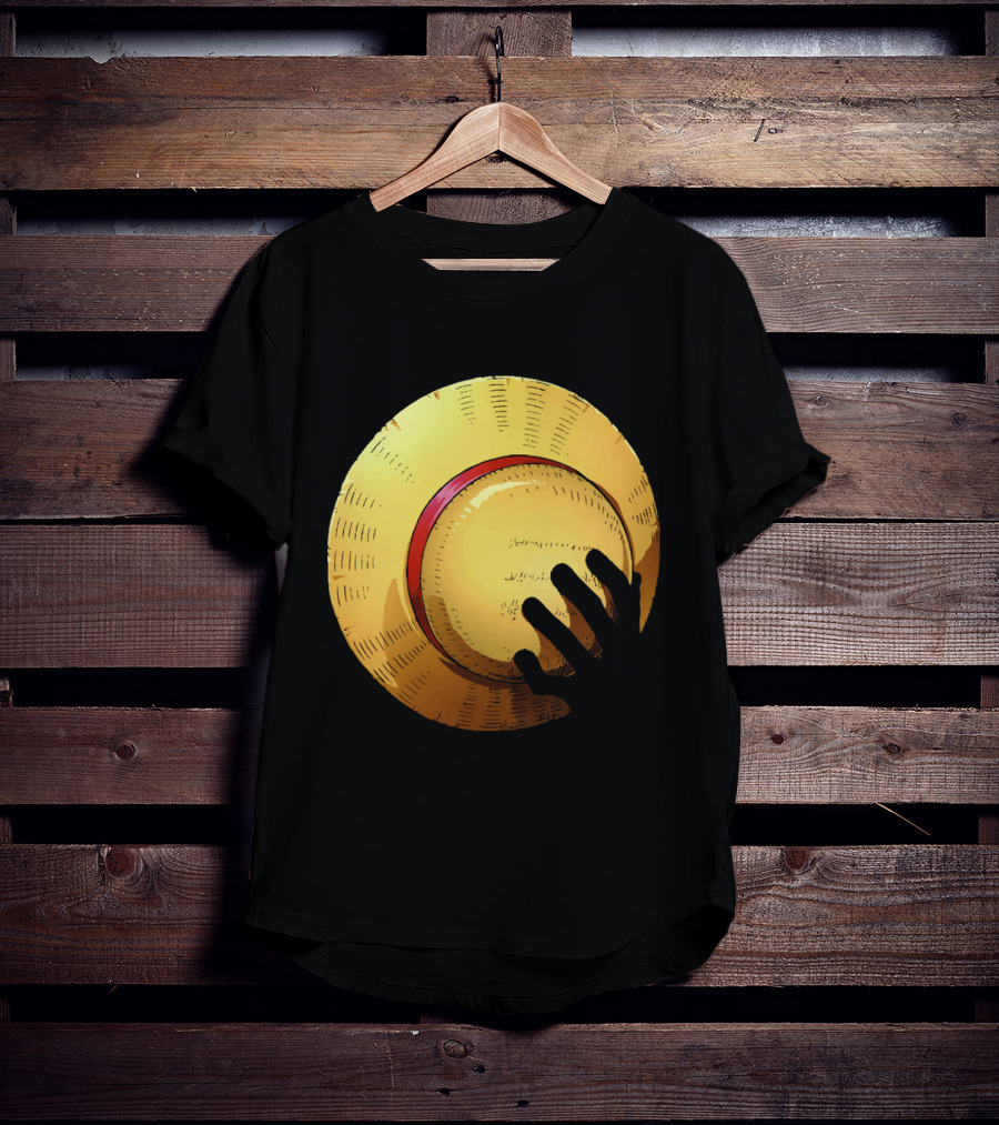 KEEP THE HAT Straw Hat Hand T-Shirt