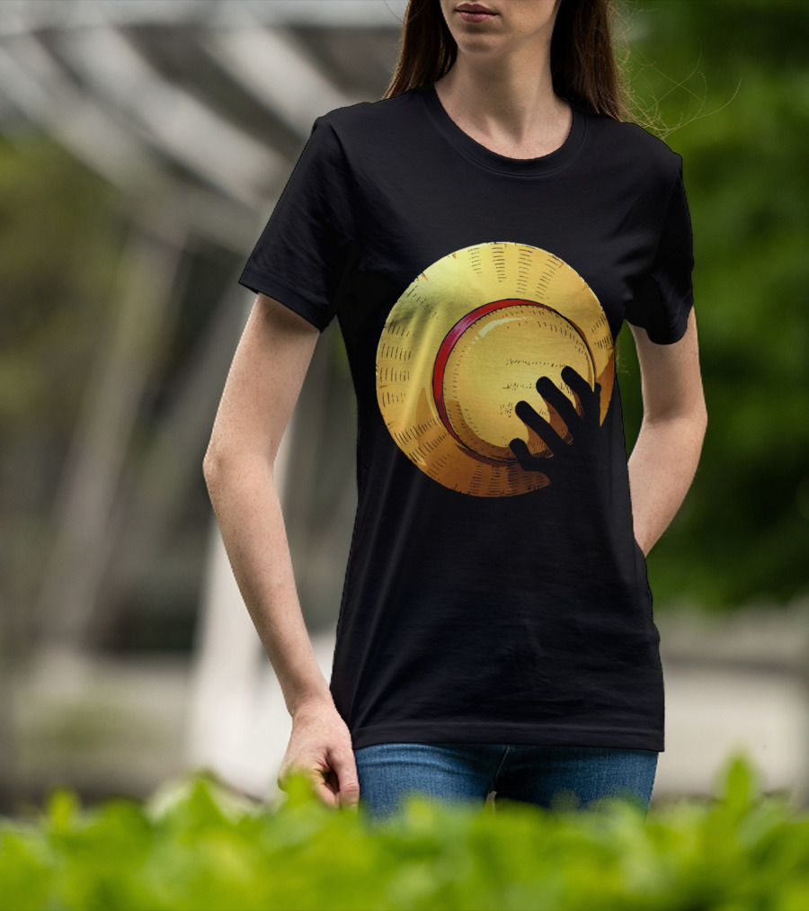 KEEP THE HAT Straw Hat Hand T-Shirt
