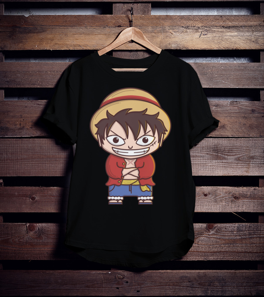 Luffy Si Topi Jerami Straw Hat Pirate Anime Character T-Shirt