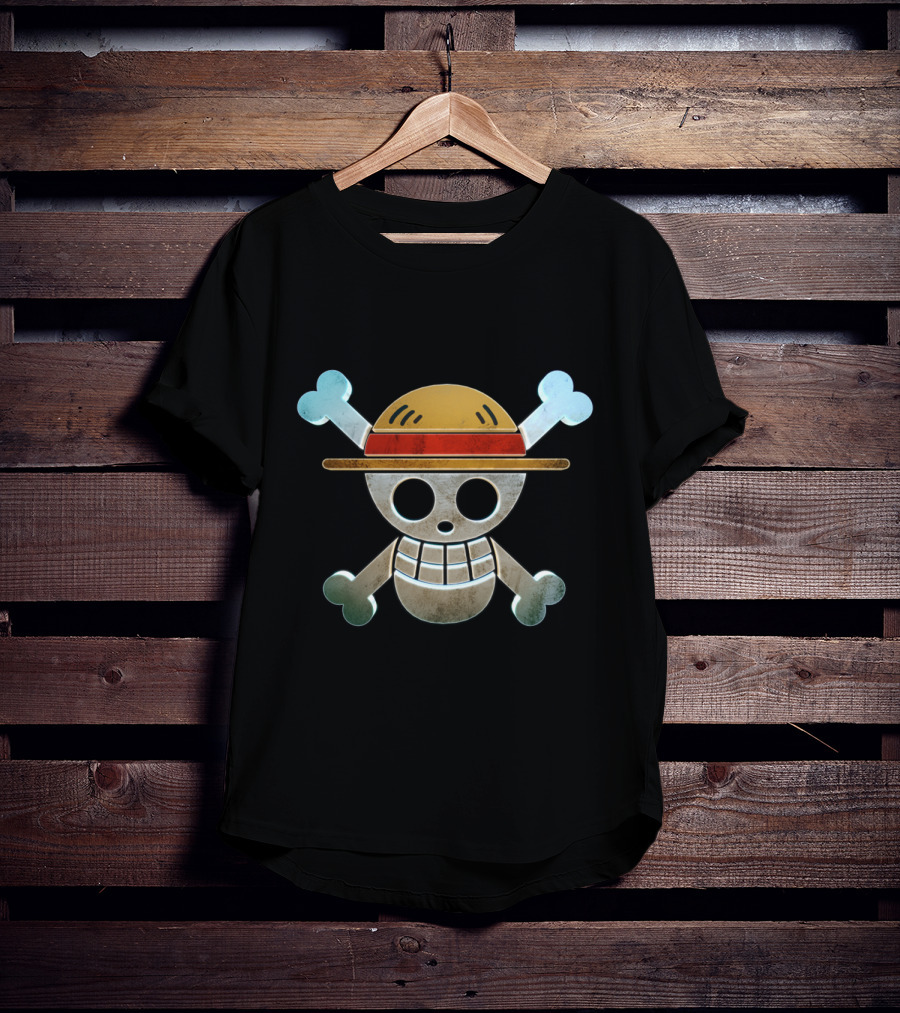 Mokey D Luffy Jolly Roger Straw Hat Pirate T-Shirt