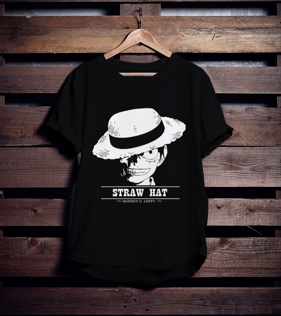 Monkey D Luffy Straw Hat One Piece Skeleton T-Shirt