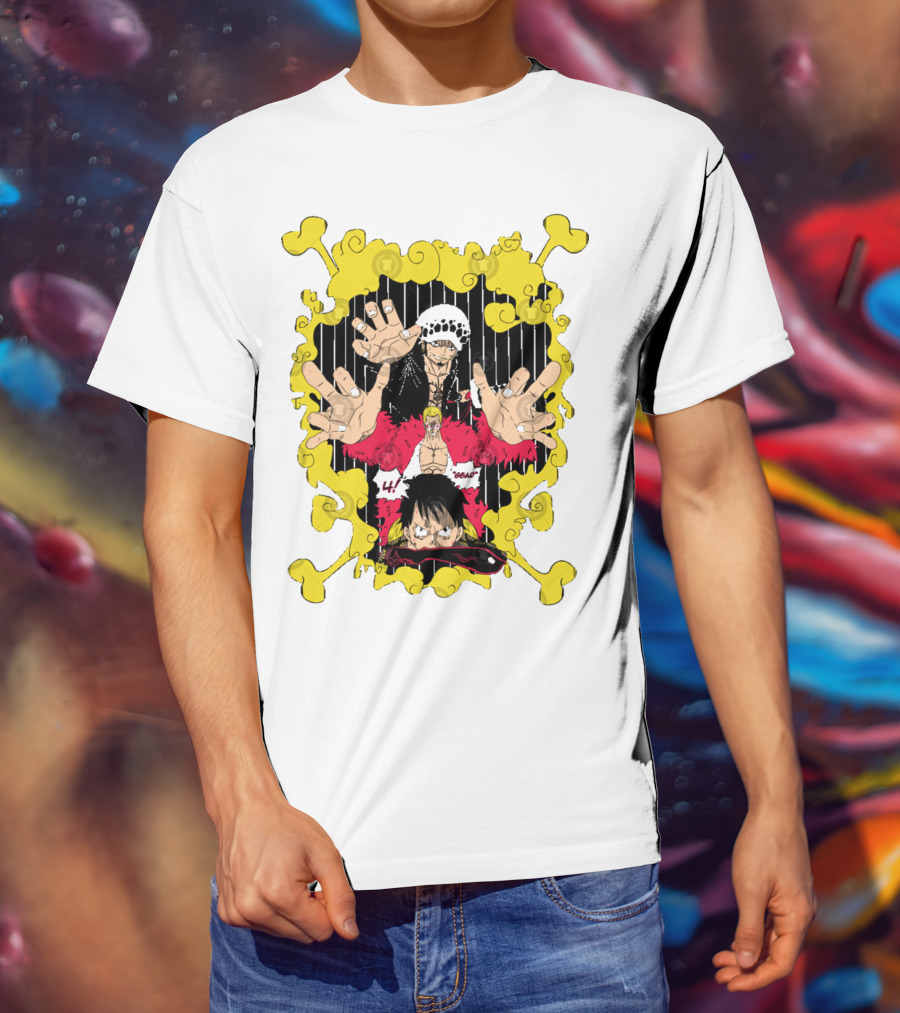 Dressrosa Saga One Piece Luffy Law Doflamingo T-Shirt