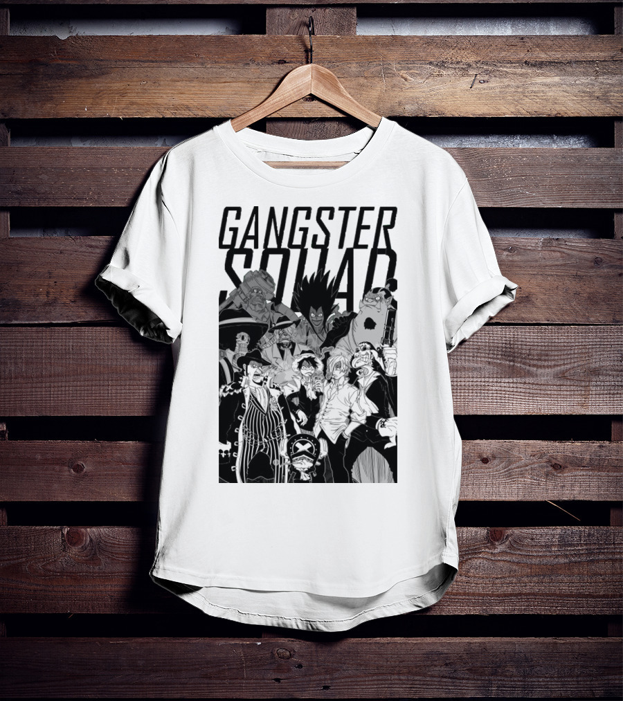 Gangster Squad One Piece Anime Characters Collaboration T-Shirt