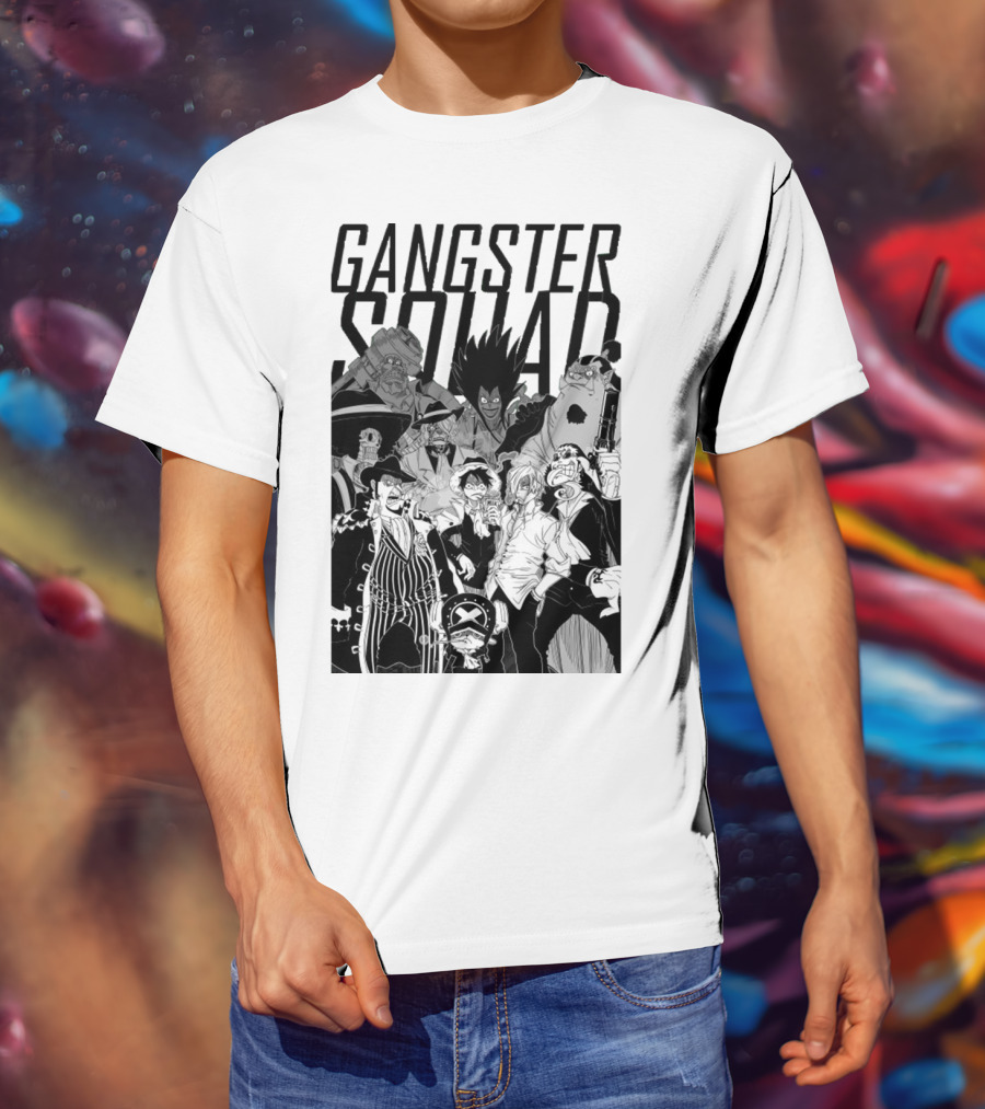 Gangster Squad One Piece Anime Characters Collaboration T-Shirt