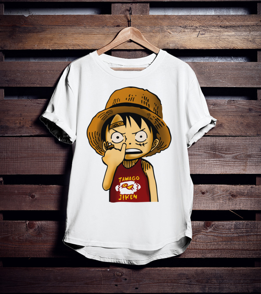 Luffy Childhood Tamago Jiken Iconic Straw Hat Young Luffy T-Shirt