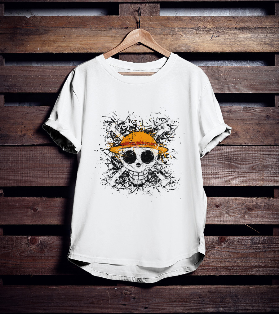 One Piece Iwara Skull Symbol With Straw Hat T-Shirt