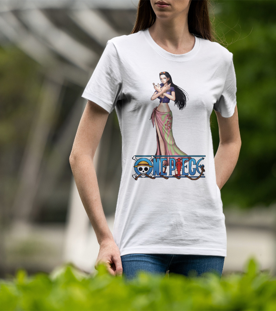 One Piece Nico Robin Anime Character With Straw Hat Pirate T-Shirt
