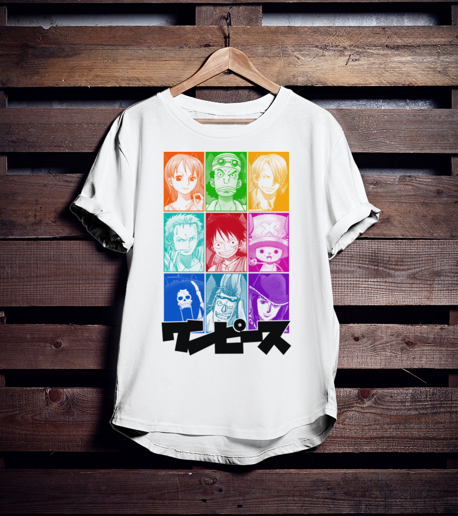 One Piece Of A Team Nine Characters Collage T-Shirt