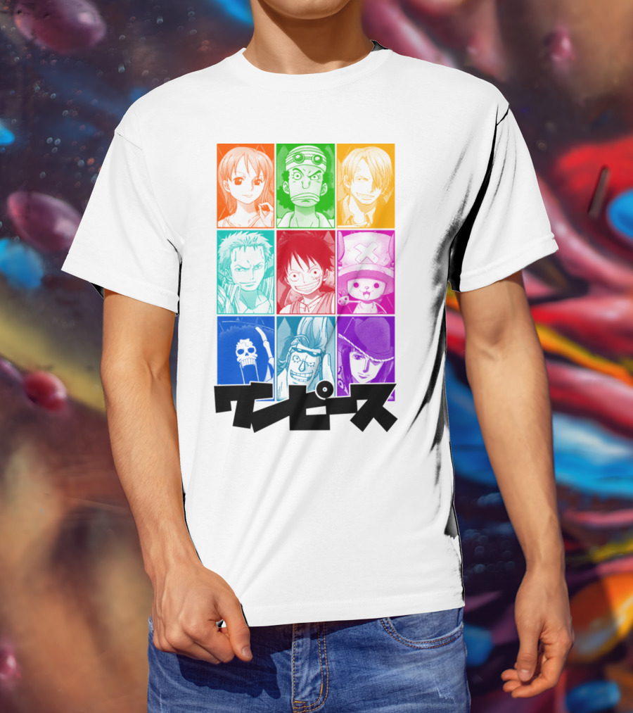 One Piece Of A Team Nine Characters Collage T-Shirt