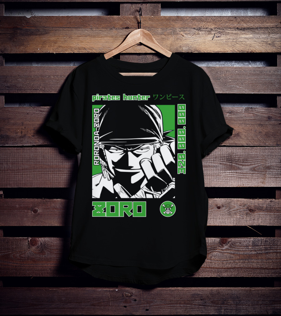 Pirates Hunter Roronoa Zoro 320000000 One Piece Zoro T-Shirt