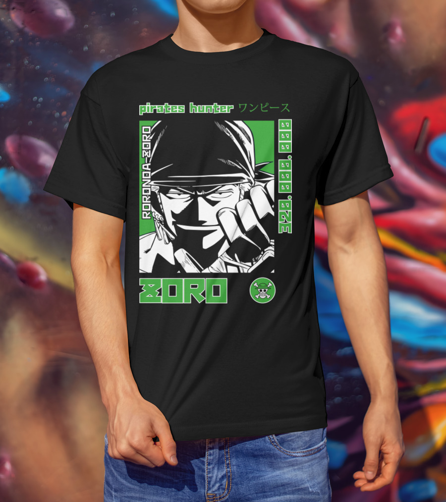Pirates Hunter Roronoa Zoro 320000000 One Piece Zoro T-Shirt