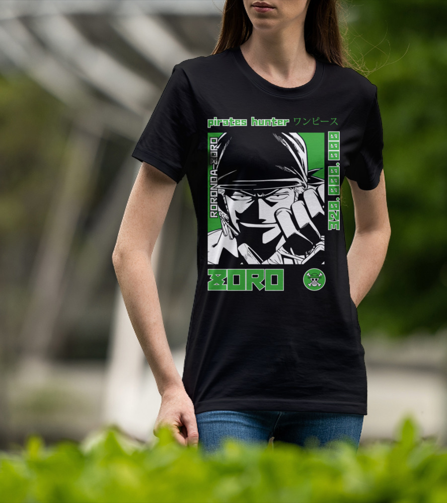 Pirates Hunter Roronoa Zoro 320000000 One Piece Zoro T-Shirt