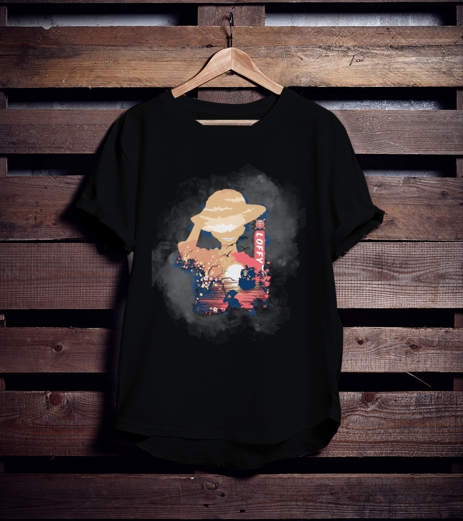 Monkey D Luffy Adventure With King Of The Pirates Story One Piece Sunset Scene T-Shirt