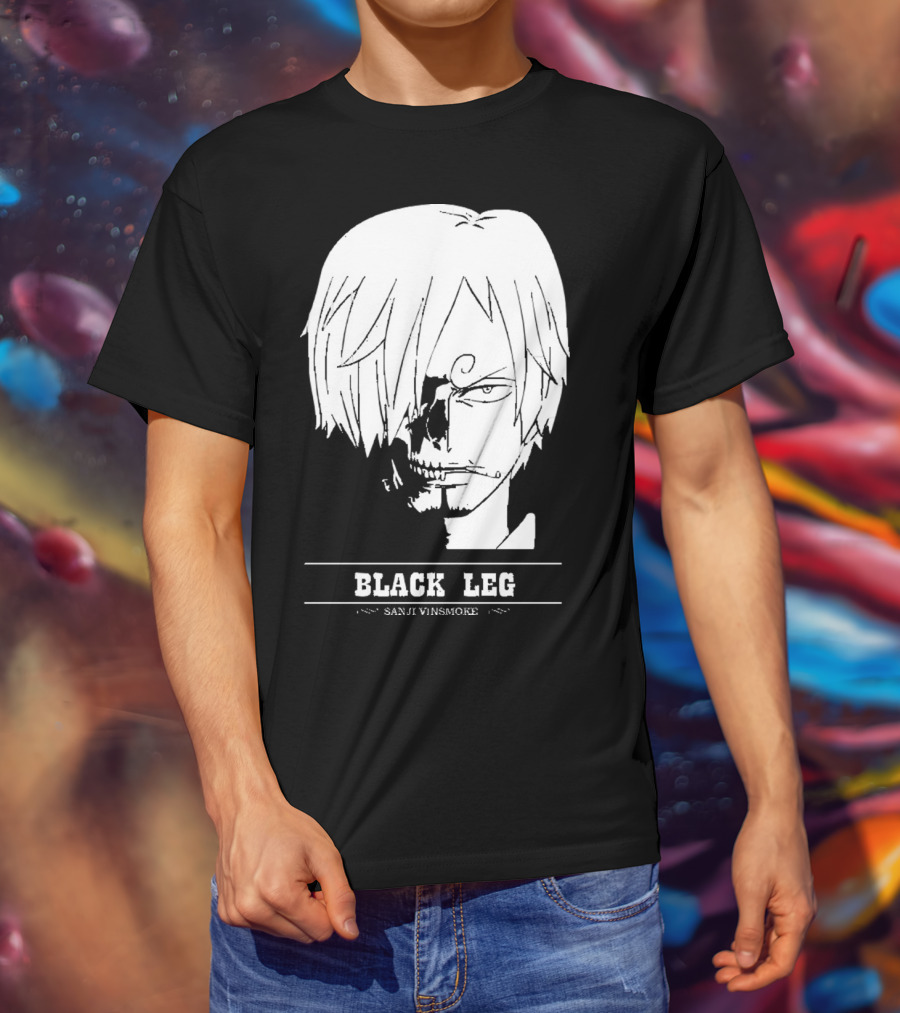 Sanji Vinsmoke Black Leg Anime Character Sketch T-Shirt