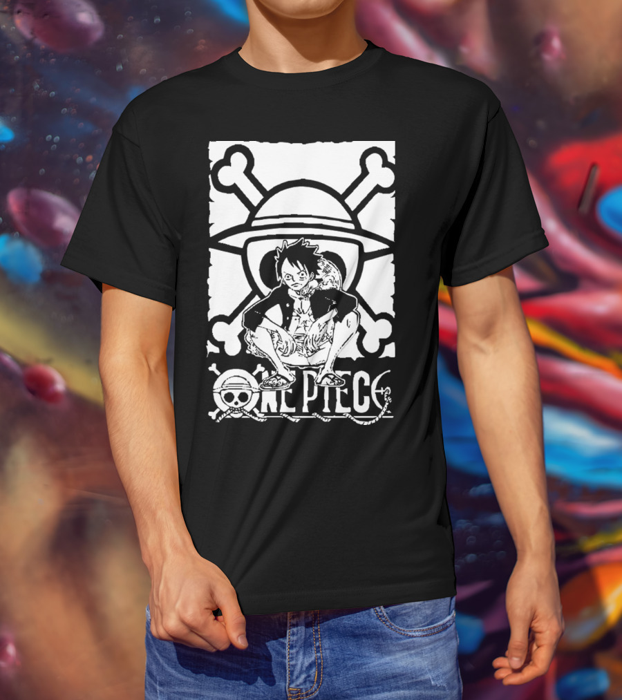One Piece Straw Hat Luffy Crossbones T-Shirt