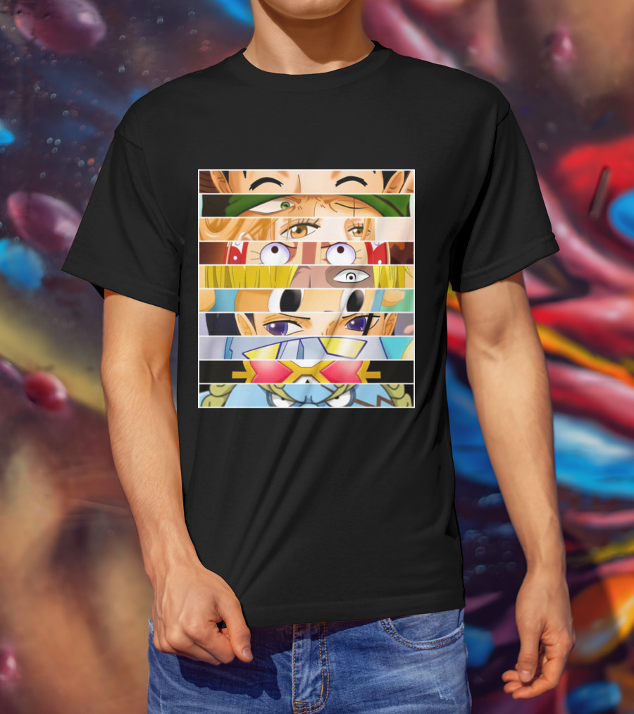 Strawhat Pirate Crew Eyes Zoro Nami Usopp Sanji Franky One Piece T-Shirt