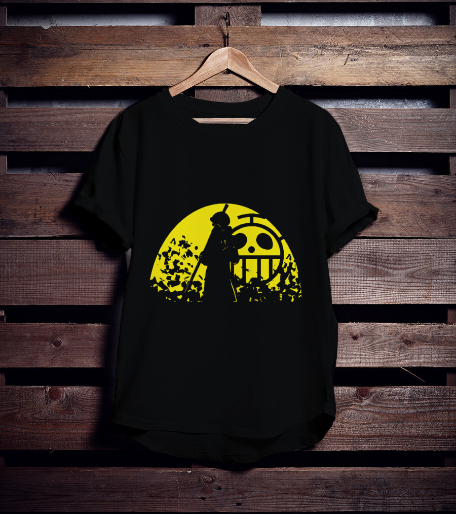 Trafalgar D Water Law One Piece Heart Pirates Jolly Roger Sunset T-Shirt