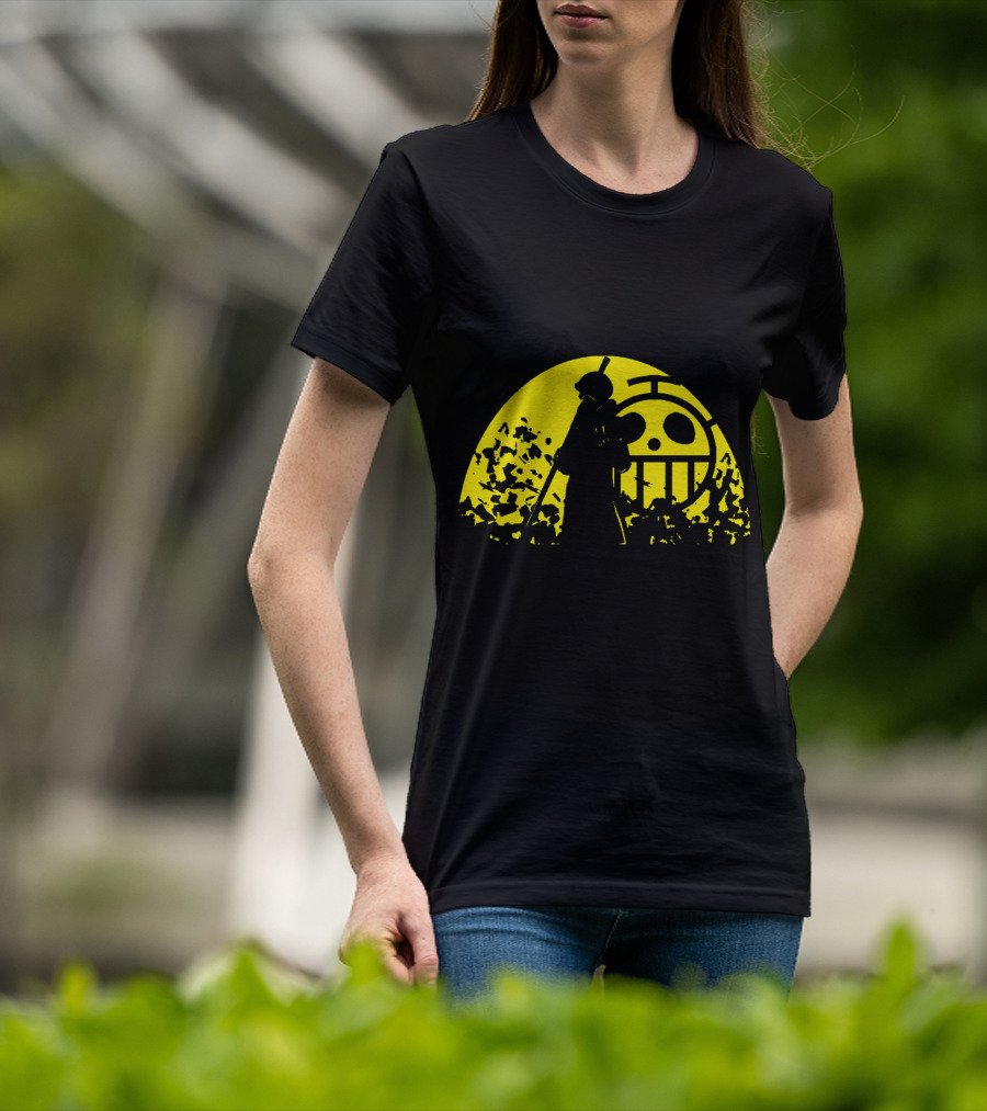 Trafalgar D Water Law One Piece Heart Pirates Jolly Roger Sunset T-Shirt