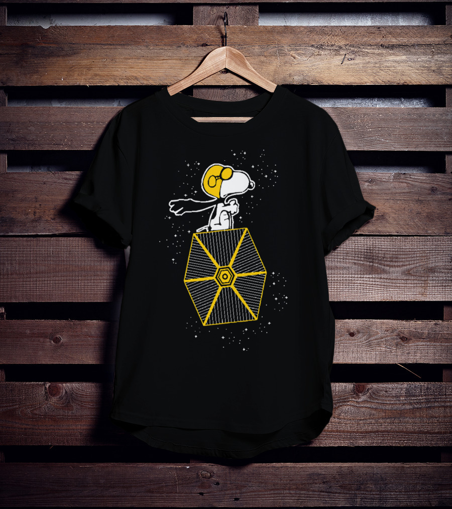 Snoopy Imperial Flying Ace Tie Fighter Star Wars Crossover T-Shirt