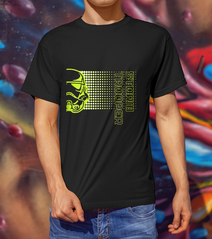 Kids Star Wars Storm Trooper Neon Dot Fade T-Shirt