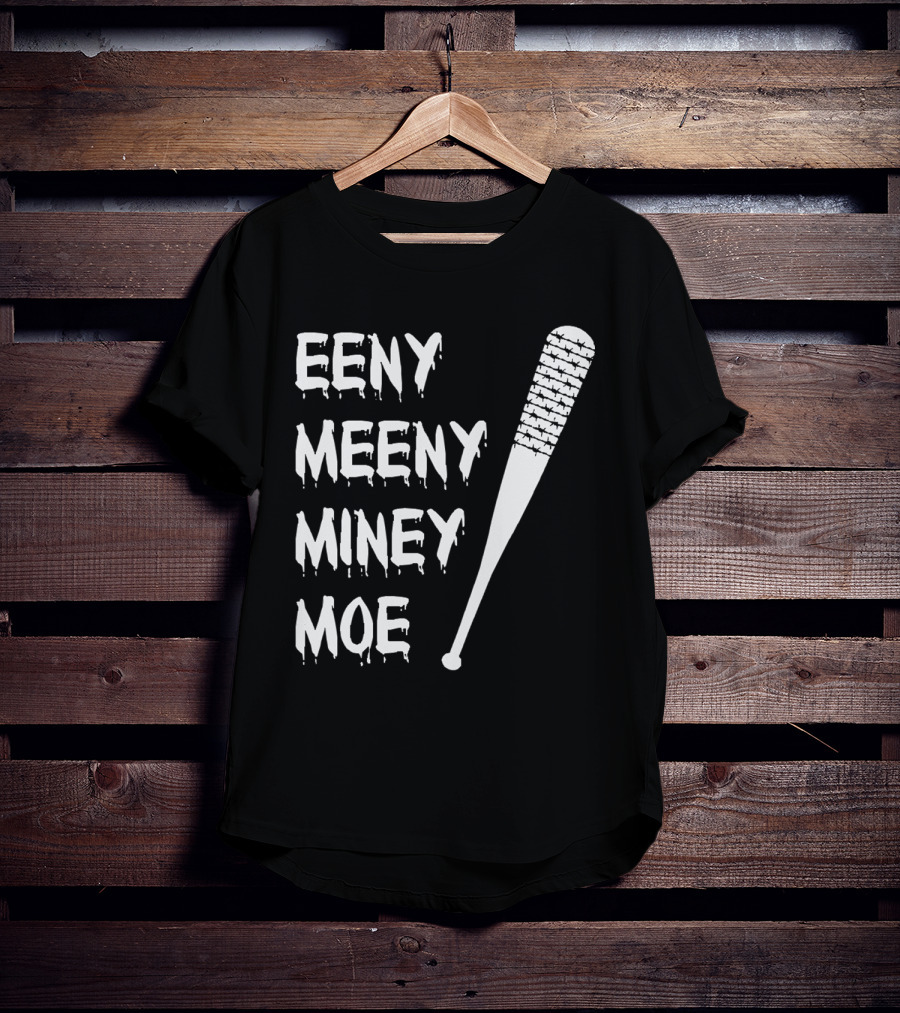 Walking Dead Negan Eeny Meeny Miney Moe Barbed Wire Bat T-Shirt