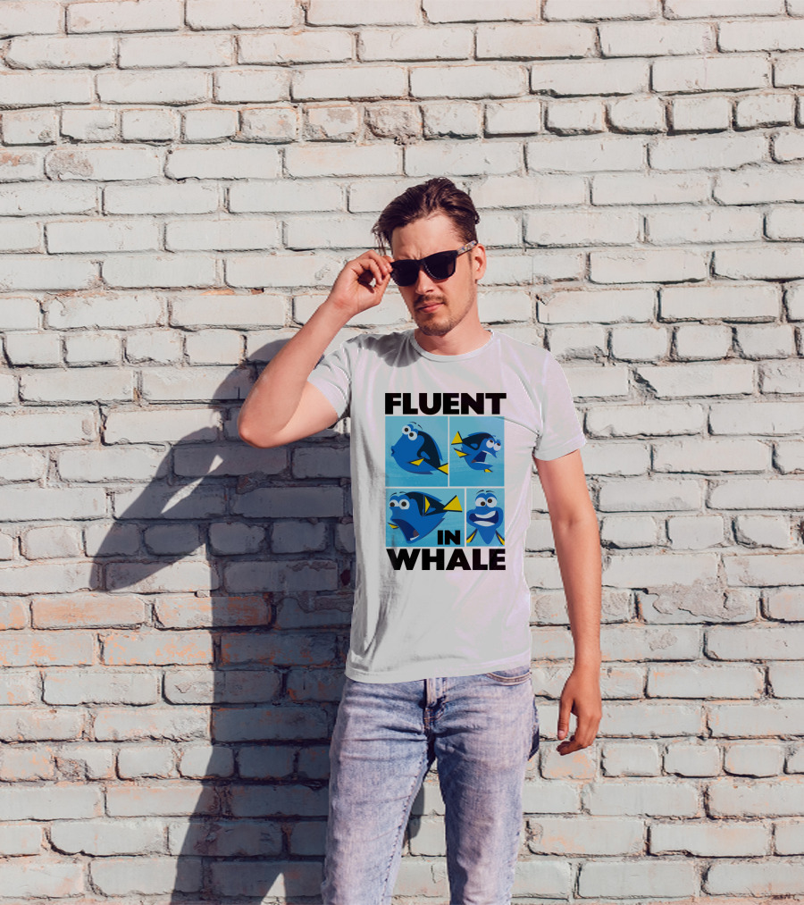 Fluent In Whale Bilingual Dory Ocean Humor T-Shirt