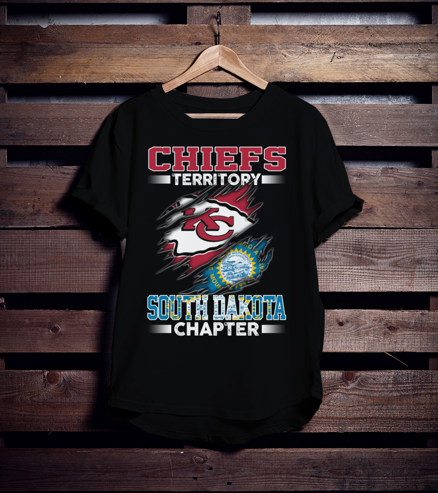 Chiefs Territory South Dakota Chapter Mashup Flag T-Shirt
