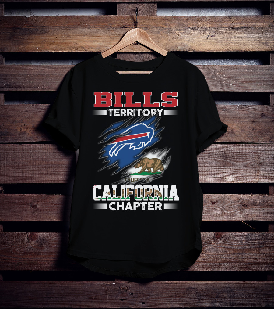 BILLS Territory California Chapter Buffalo Logo Bear Flag T-Shirt