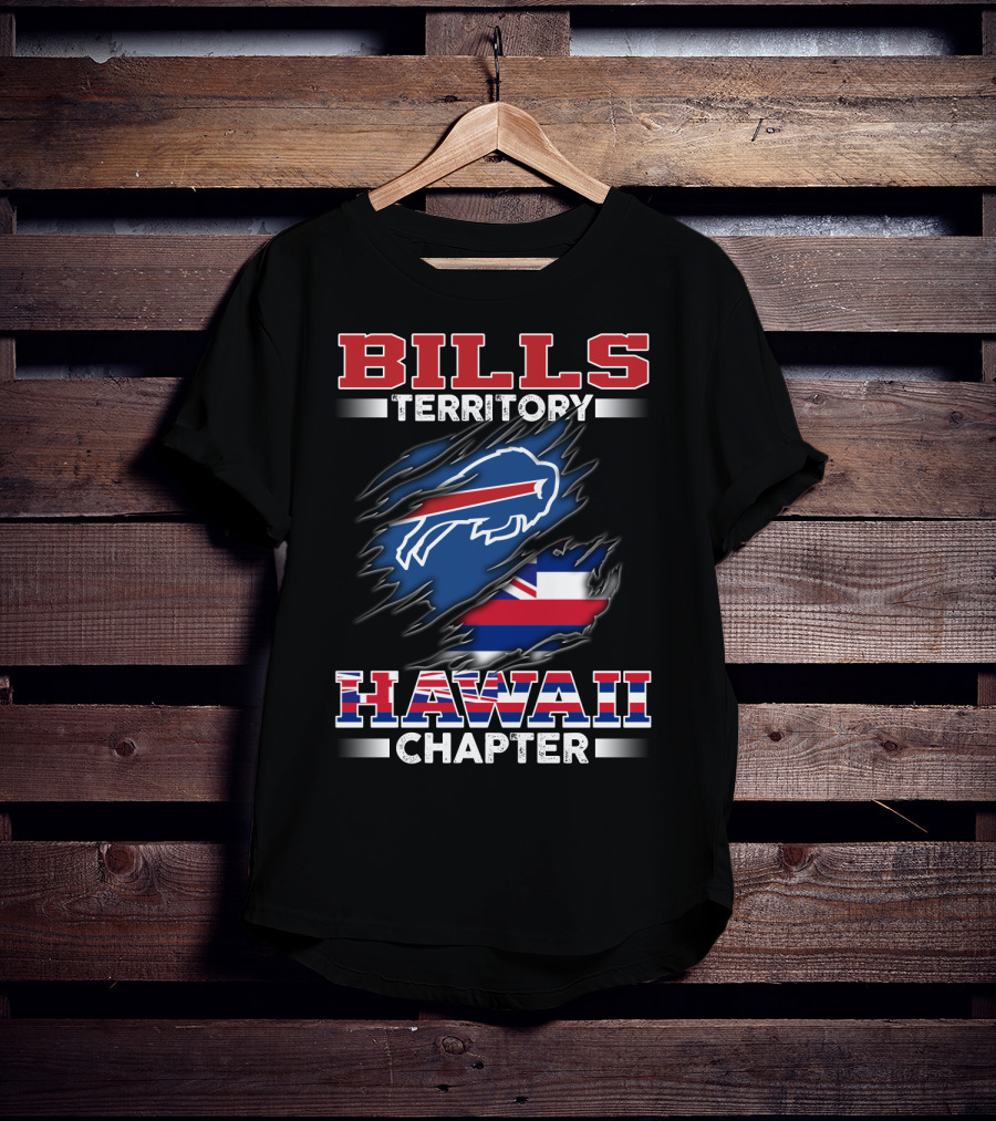 BILLS Territory Hawaii Chapter Buffalo Football Logo Flags T-Shirt