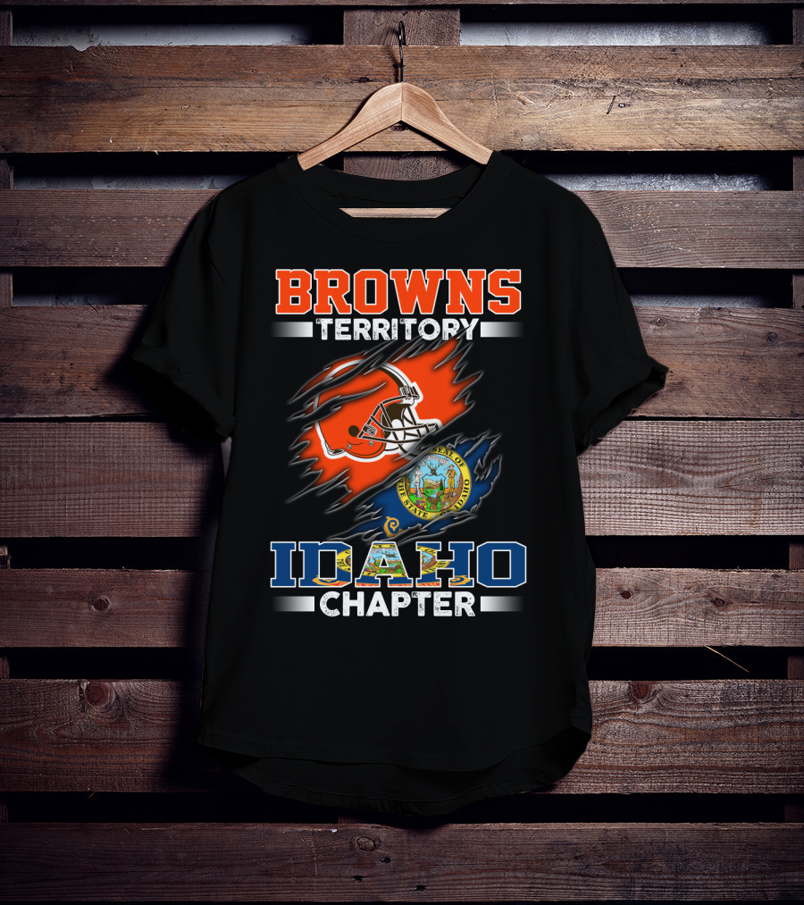 BROWNS Territory Idaho Chapter State Seal Helmet T-Shirt