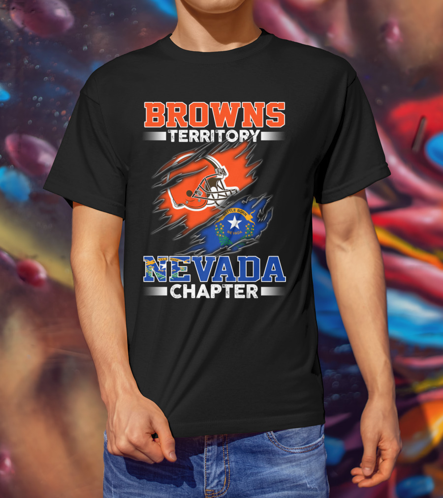 Browns Territory Nevada Chapter Battle Born Nevada T-Shirt