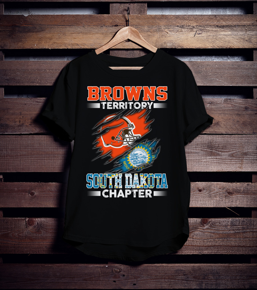 BROWNS Territory South Dakota Chapter Football Helmet T-Shirt