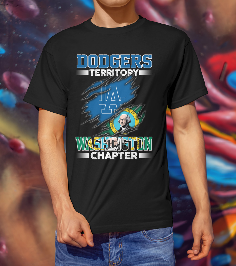 Dodgers Territory LA Washington Chapter State Seal T-Shirt