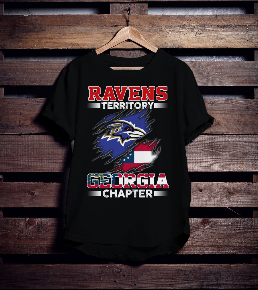 Ravens Territory Georgia Chapter Flag T-Shirt