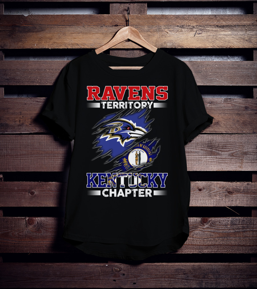 Ravens Territory Kentucky Chapter Baltimore Football Fan Club T-Shirt