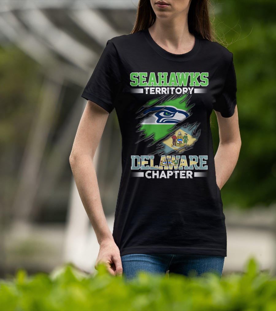 Seahawks Territory Delaware Chapter Flag T-Shirt