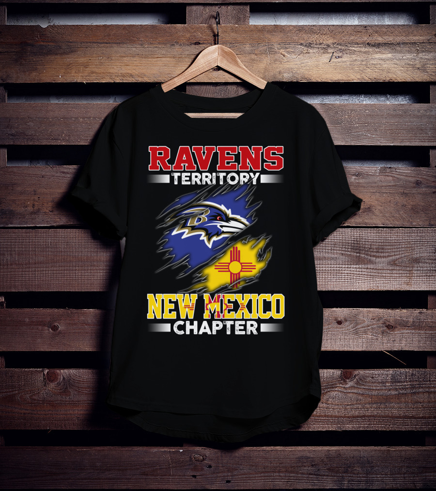 Ravens Territory New Mexico Chapter Ravens Logo Zia Symbol T-Shirt