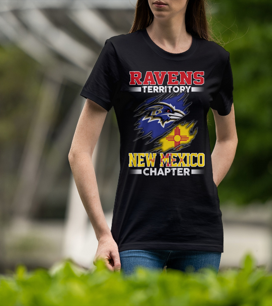 Ravens Territory New Mexico Chapter Ravens Logo Zia Symbol T-Shirt