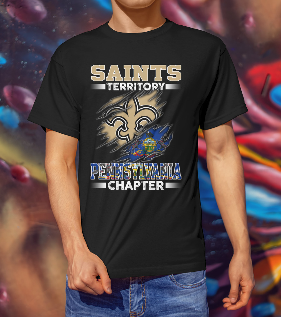 SAINTS Territory Pennsylvania Chapter Fleur-de-lis And State Seal T-Shirt