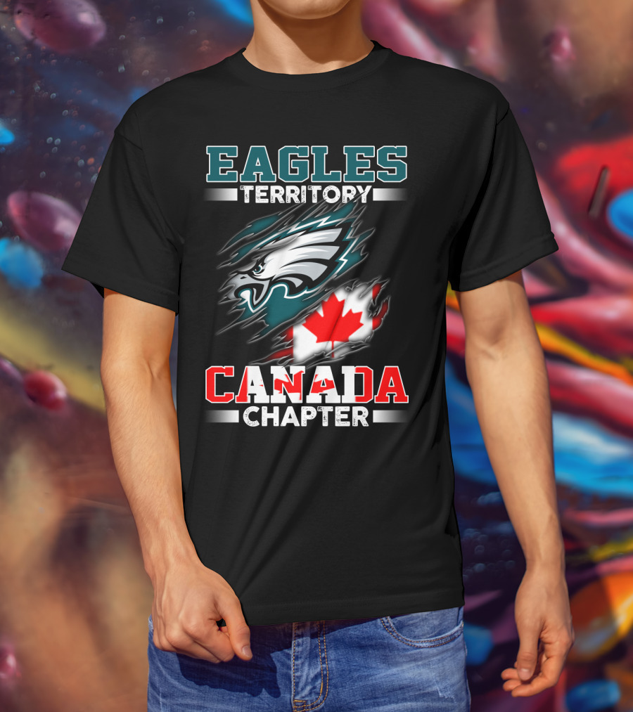 Eagles Territory Canada Chapter Maple Leaf T-Shirt