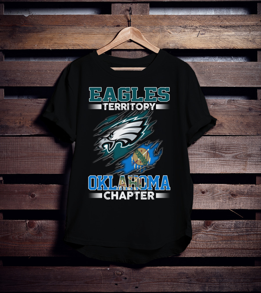 Eagles Territory Oklahoma Chapter Logo Flag Style T-Shirt
