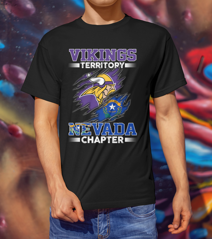 Vikings Territory Nevada Chapter Battle Born T-Shirt
