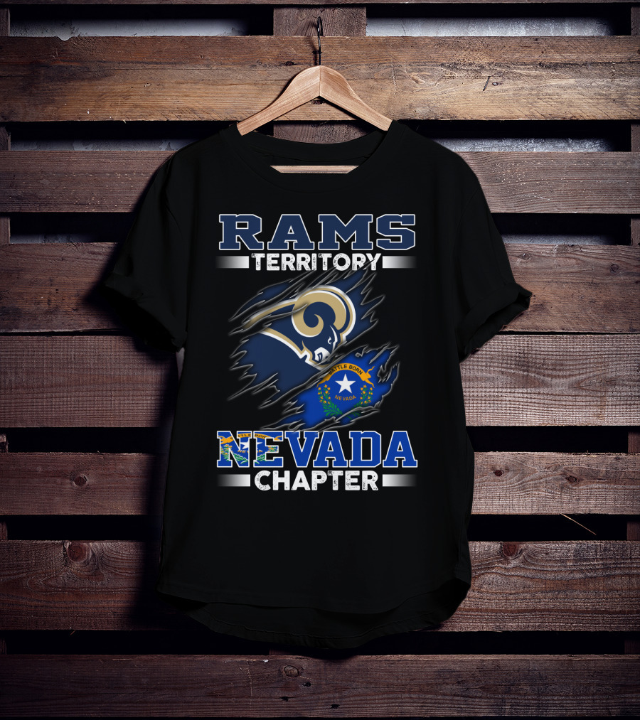 Rams Territory Nevada Chapter Battle Born Flag T-Shirt