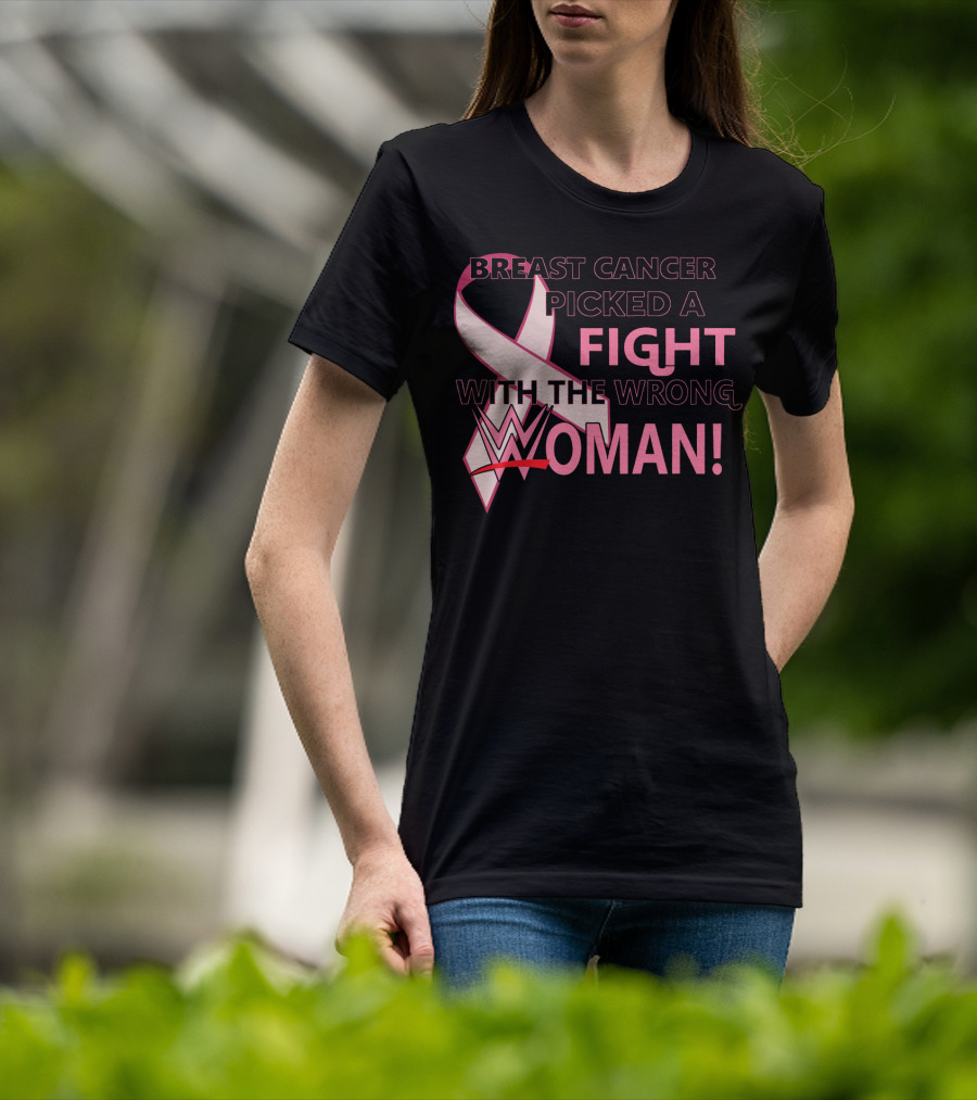 Breast Cancer Picked A Fight With The Wrong WWE Woman T-Shirt