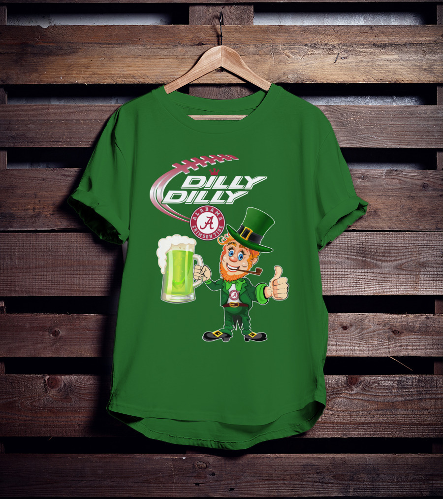 Alabama Crimson Tide Dilly Dilly Football Leprechaun T-Shirt