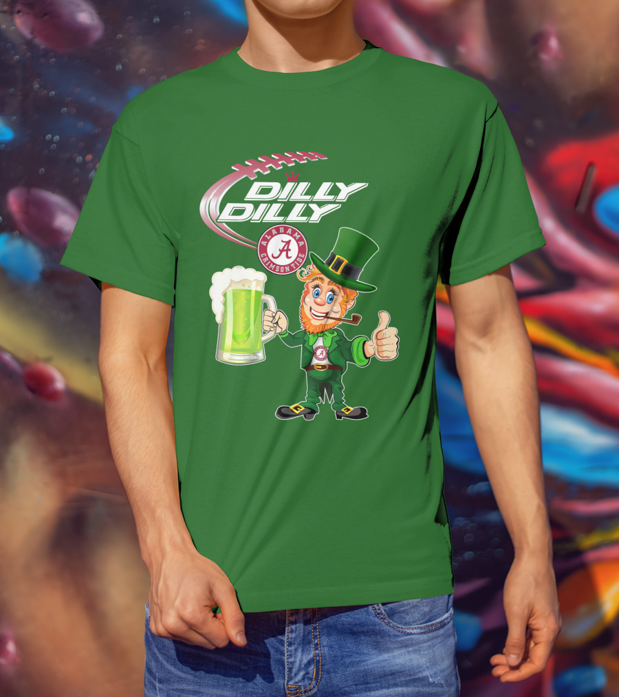 Alabama Crimson Tide Dilly Dilly Football Leprechaun T-Shirt